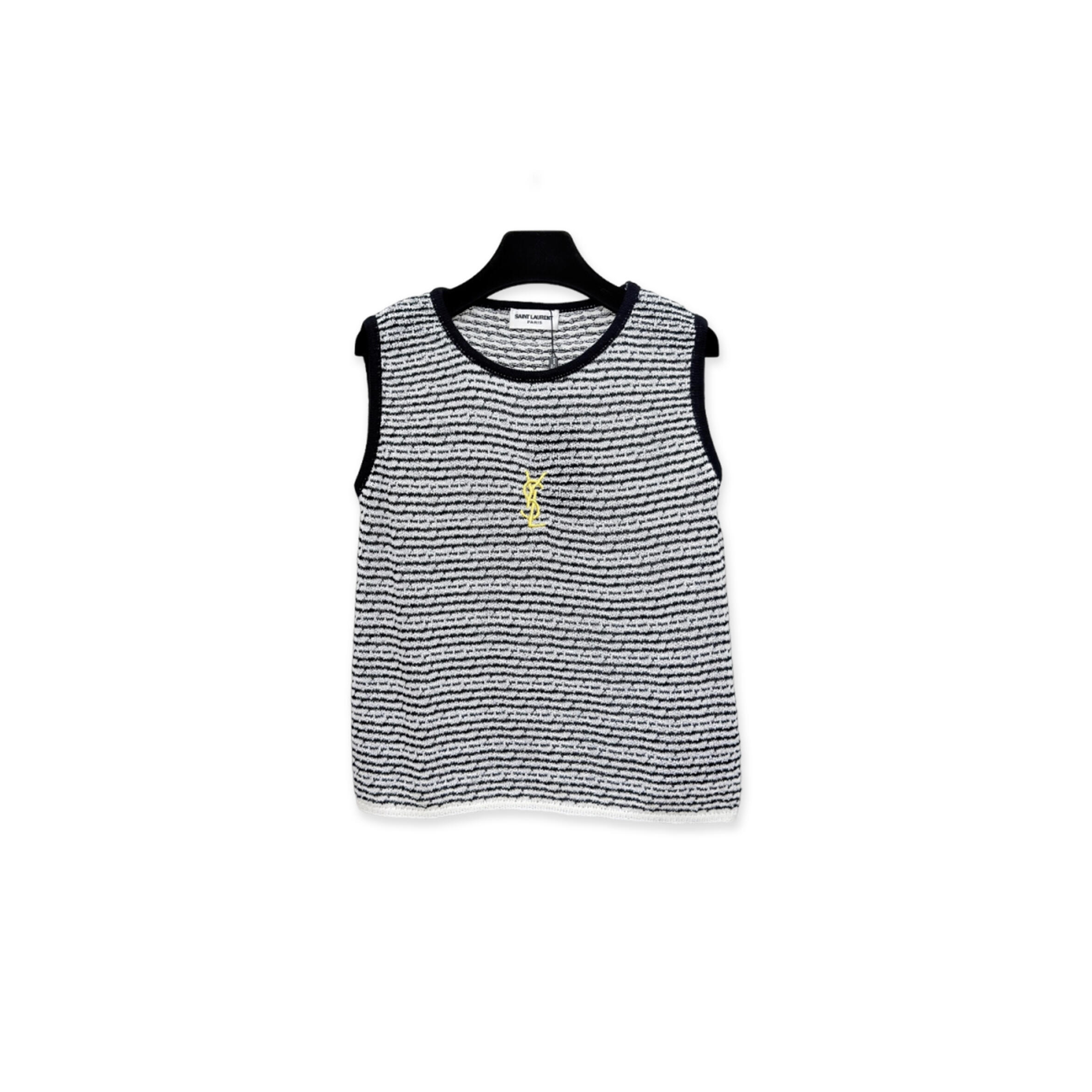 YSL STRIPED KNIT VEST